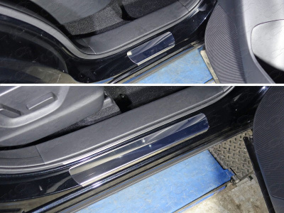 Mazda CX-5 (12–14) Накладки на пороги (лист зеркальный) 1 мм